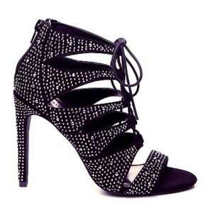 Steve Madden Sparkle Pumps Lace Up bootie 6.5 NIB